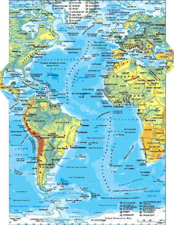 (1058x1365px 461Kb)   Карта Атлантичного океану   (1725x2284px 828Kb)