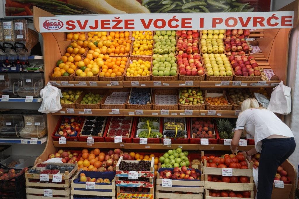 Ціни в Будві: фрукти і овочі