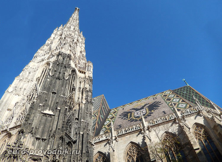 Ось моя спроба сфотографувати південну частину Stephansdom: